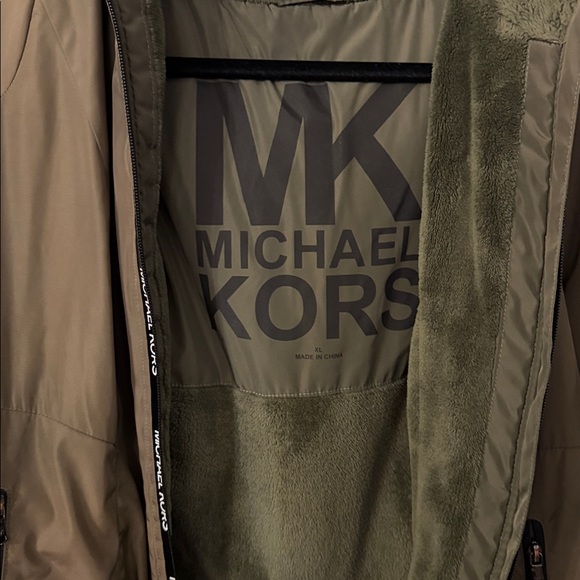 Michael Kors Women’s Hooded Athletic Logo Tape Coat, Size XL - Picture 4 of 7